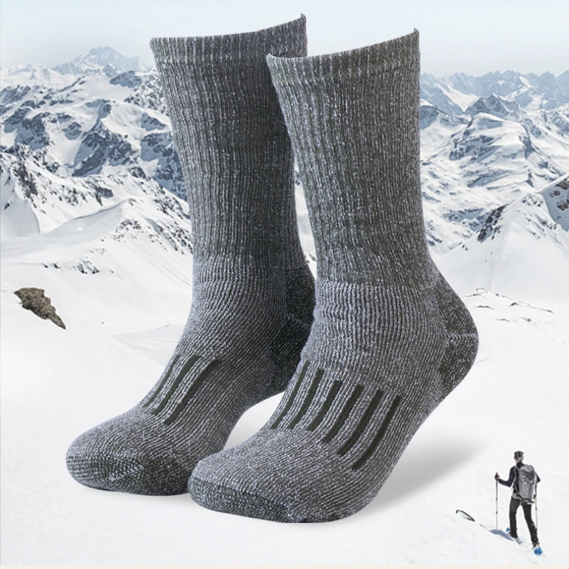 Thermal Sock Wool - ハイキングソックス メリノウール メンズ 80% メリノウール スキーソックス