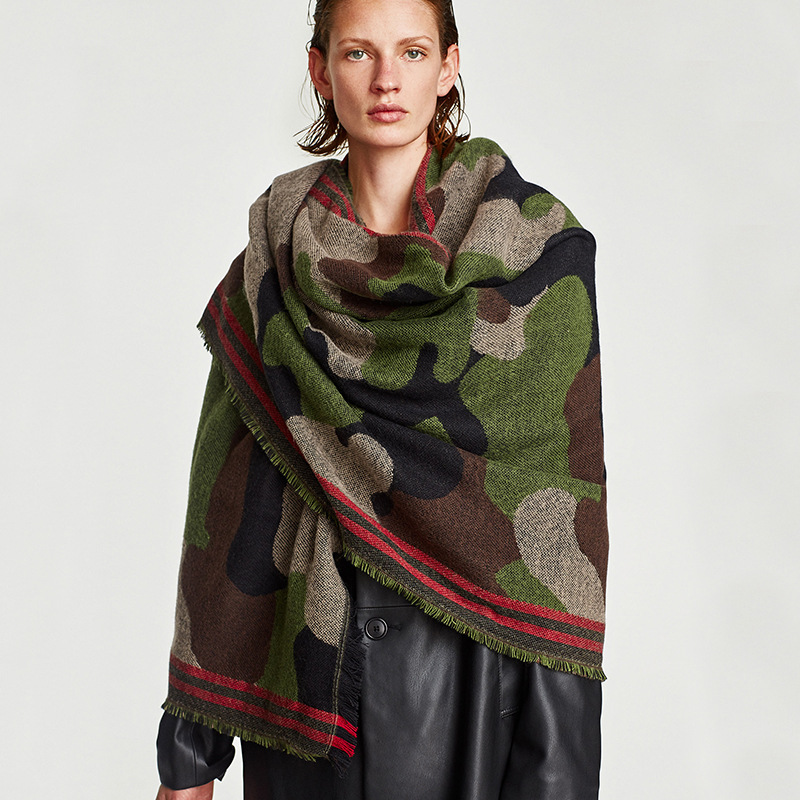 Cashmere Pashmina Wrap - ヒョウ柄イミテーションカシミヤスカーフ女性用、暖かいショールラップ、クラシックパシュミナ、大きなサイズの毛布、カモフラージュ