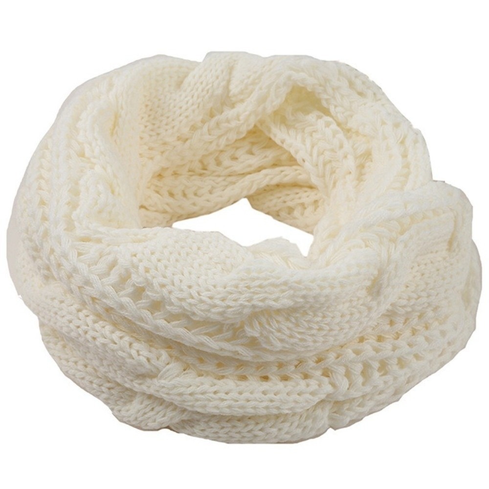 Wool Scarf Men - エレガントな無地のニットスカーフ、厚手の韓国風ウールビブネックラップ、防風暖かいメンズスカーフ