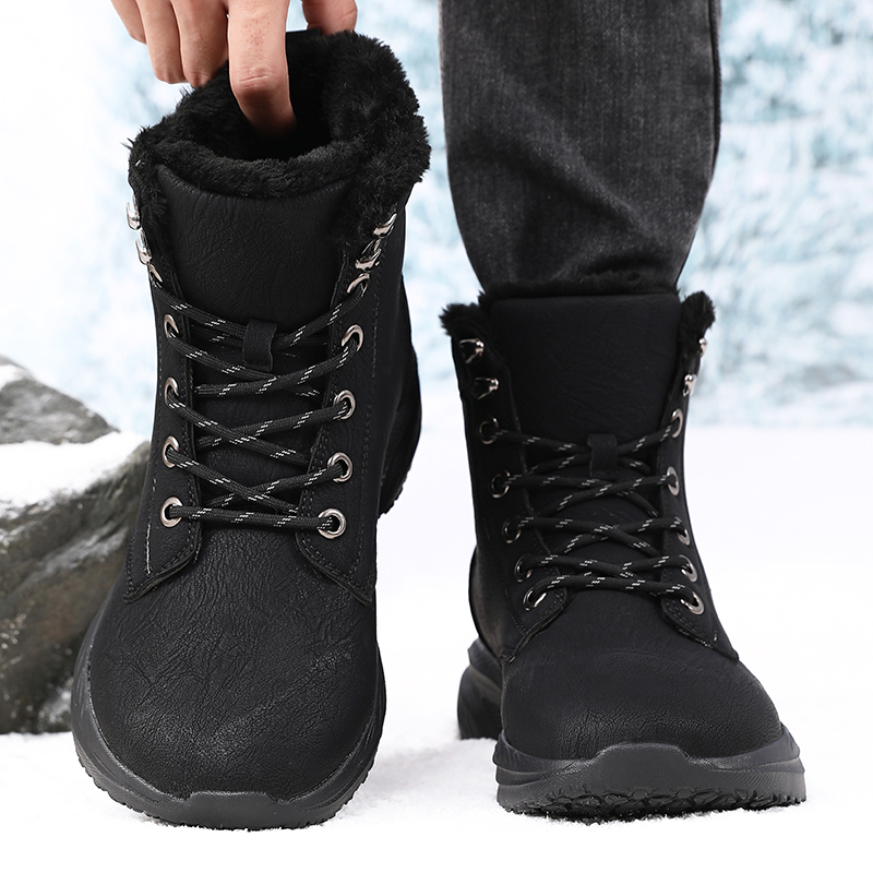 男性冬のスノーブーツ防水ワイドトゥスニーカースーパー保温紳士 - Waterproof Winter Boot のレビューと価格