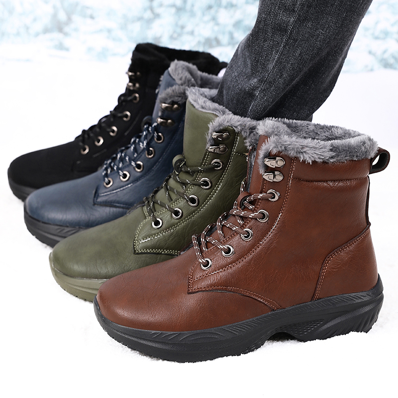 男性冬のスノーブーツ防水ワイドトゥスニーカースーパー保温紳士 - Waterproof Winter Boot のレビューと価格