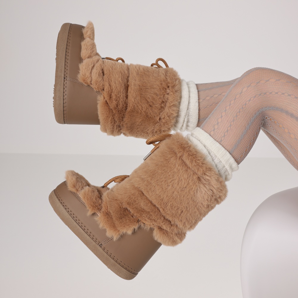 女性用ファーブーツ ラウンドトゥ フラット スリップオン 冬 - Waterproof Winter Boot のレビューと価格