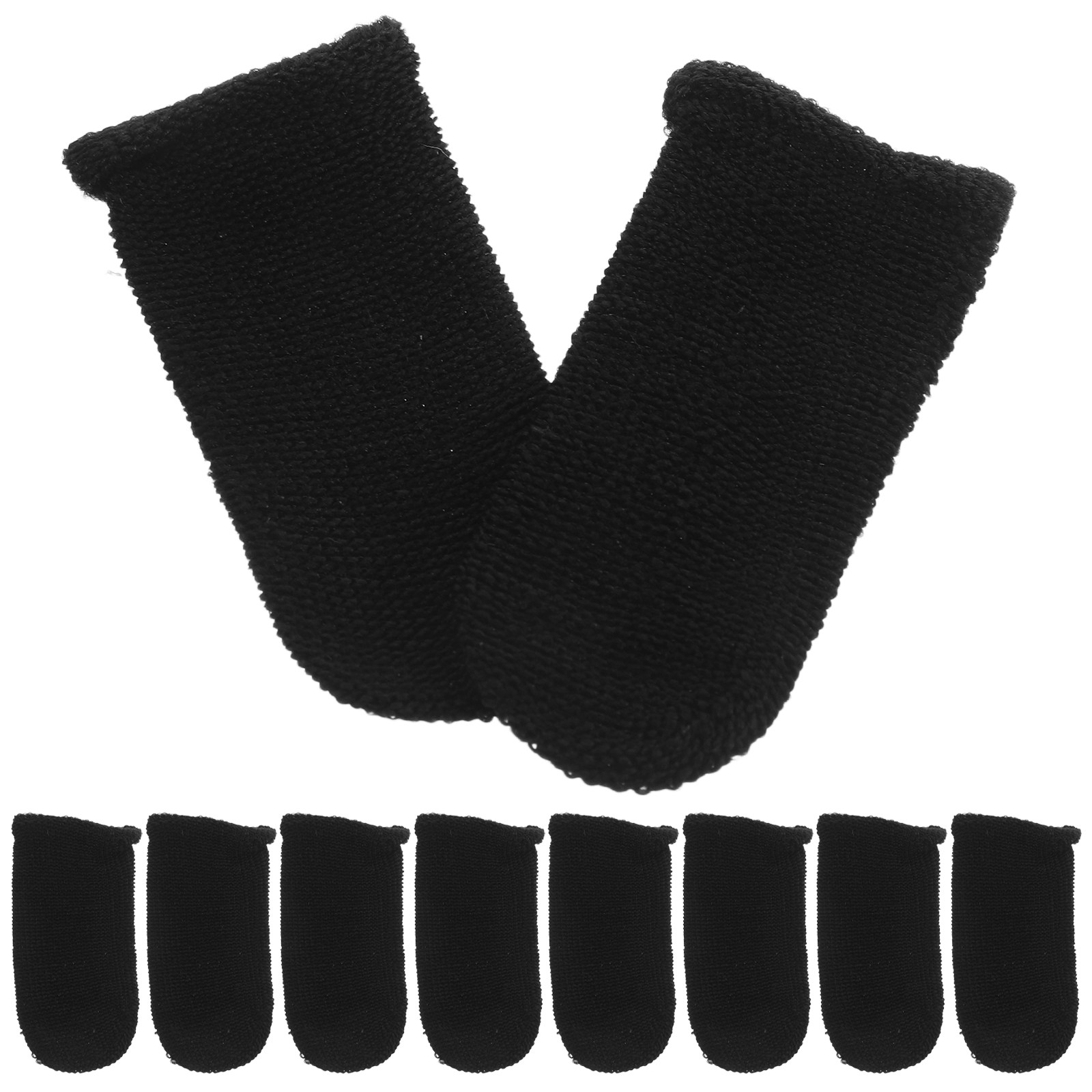 10 個の非汗性通気性ファイバーフィンガースリーブ弾性ゲーミ - Touch Screen Gloves のレビューと価格