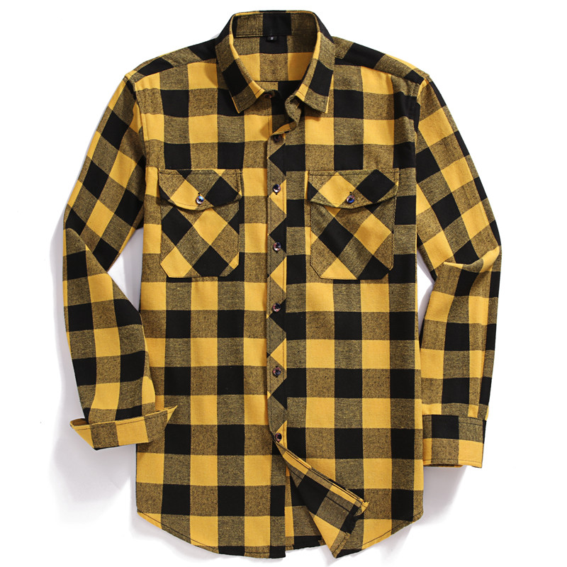 メンズ長袖ボタンダウンシャツ,カジュアル,チェック,レギュラ - Flannel Shirt Lined のレビューと価格