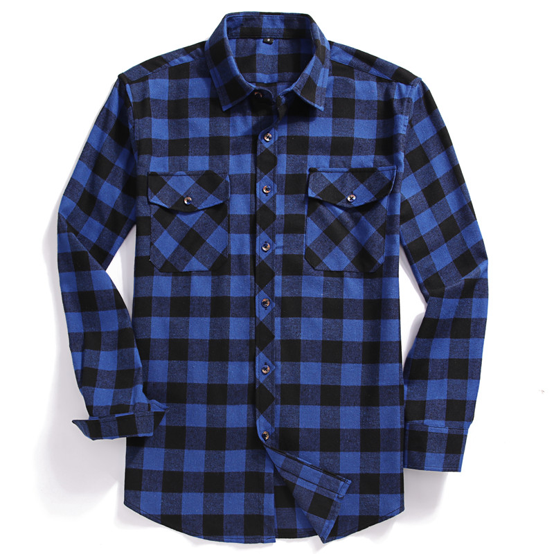 メンズ長袖ボタンダウンシャツ,カジュアル,チェック,レギュラ - Flannel Shirt Lined のレビューと価格