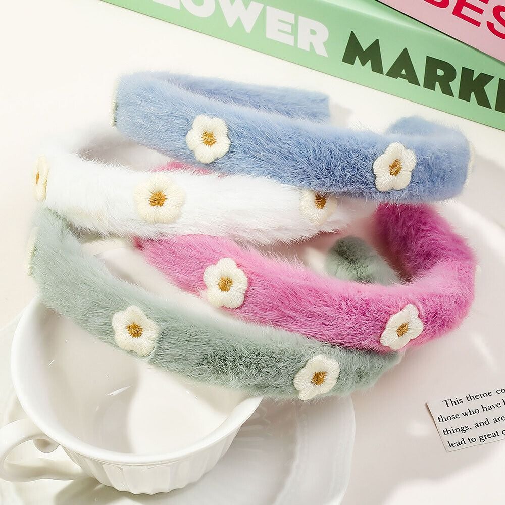 毛皮のような形のヘッドバンド,柔らかい花のヘッドバンド,無地 - Winter Headband Fleece のレビューと価格