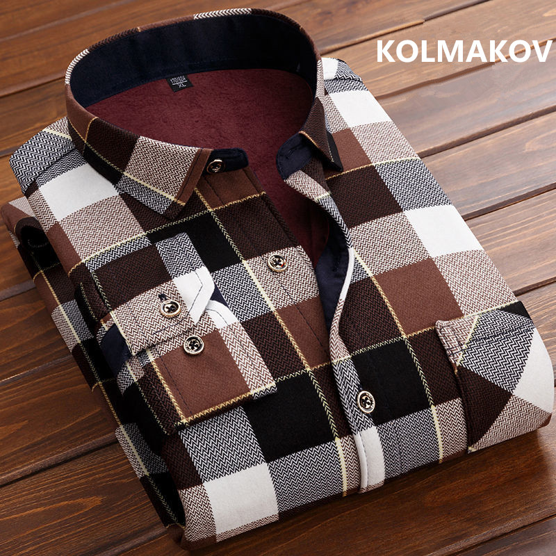 2026 冬メンズファッションスマートカジュアルストライプ長 - Flannel Shirt Lined のレビューと価格
