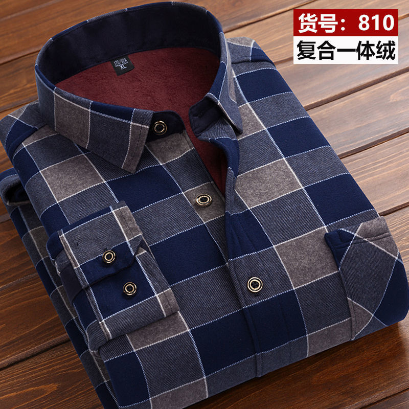 2026 冬メンズファッションスマートカジュアルストライプ長 - Flannel Shirt Lined のレビューと価格