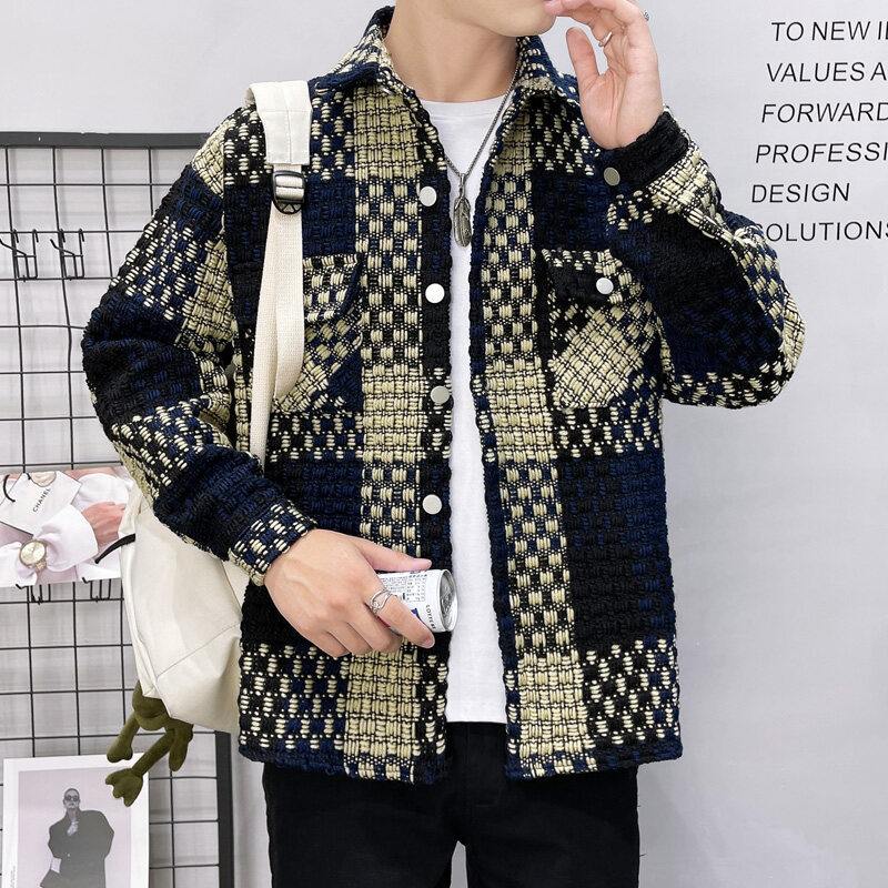 2025年春の新作メンズ厚手チェックシャツジャケット、カジュ - Flannel Shirt Lined のレビューと価格