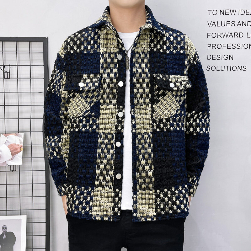 2025年春の新作メンズ厚手チェックシャツジャケット、カジュ - Flannel Shirt Lined のレビューと価格