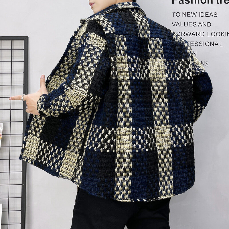 2025年春の新作メンズ厚手チェックシャツジャケット、カジュ - Flannel Shirt Lined のレビューと価格