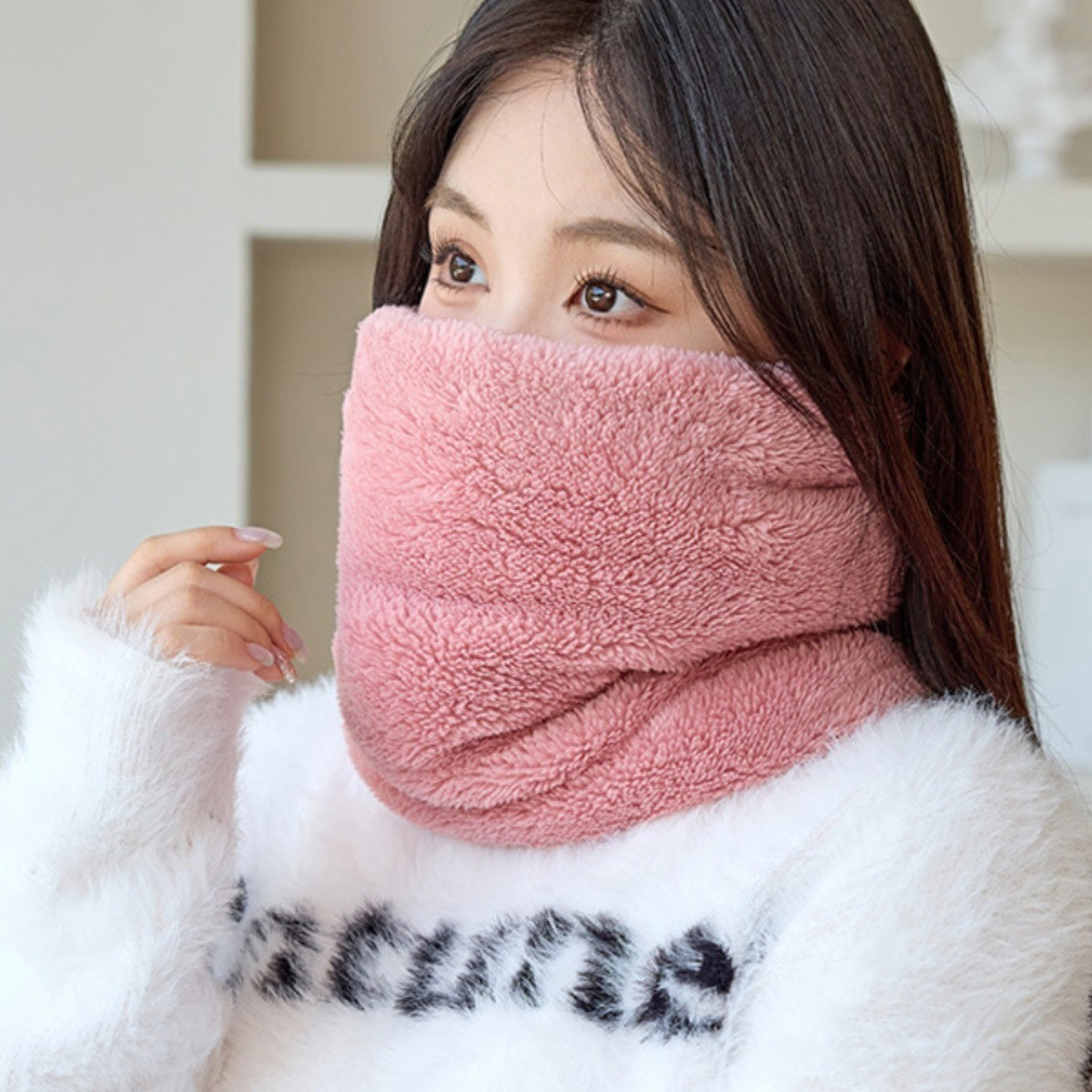 新しい無地のフリース裏地付き防寒ぬいぐるみネックウォーマー、 - Neck Gaiter Fleece のレビューと価格