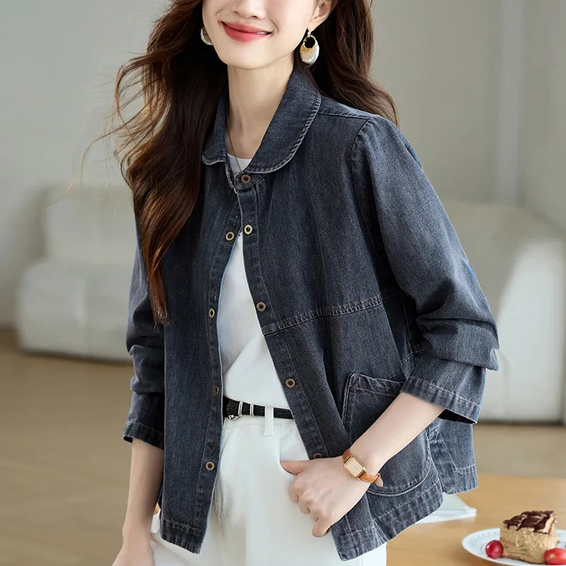 女性のデニムジャケットコート 2026 春秋の新ファッション - Down Jacket Packable のレビューと価格