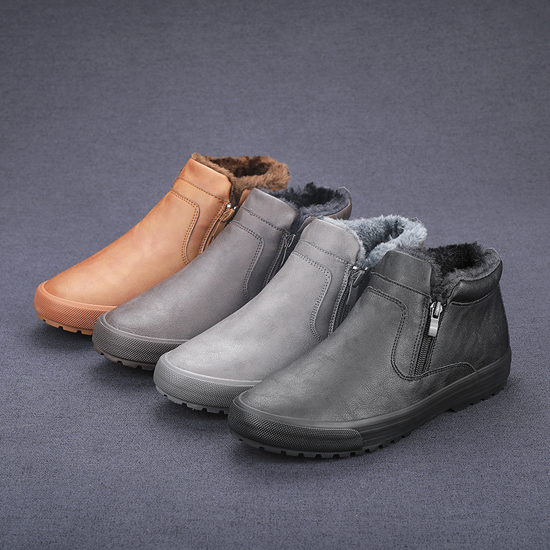 冬のメンズブーツ高品質防水レザーブーツ厚みのある豪華な暖かい - Waterproof Winter Boot のレビューと価格