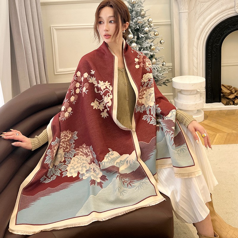 ファッション冬の新暖かいカシミヤショールスカーフ女性のための - Cashmere Pashmina Wrap のレビューと価格
