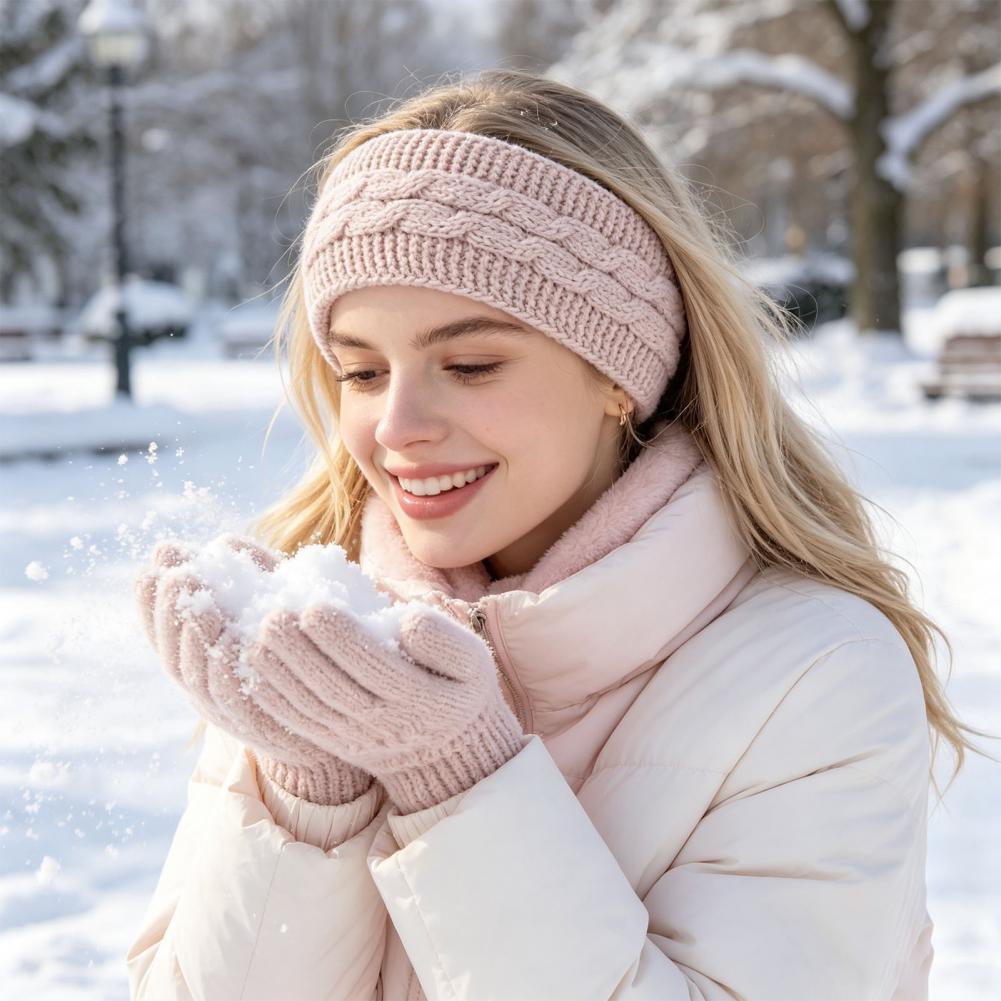 女性用冬用ヘッドバンド、厚手のニット製イヤーウォーマー、防寒 - Winter Headband Fleece のレビューと価格