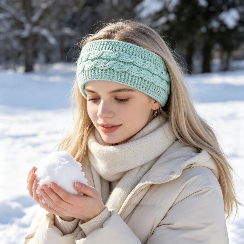 女性用冬用ヘッドバンド、厚手のニット製イヤーウォーマー、防寒 - Winter Headband Fleece のレビューと価格