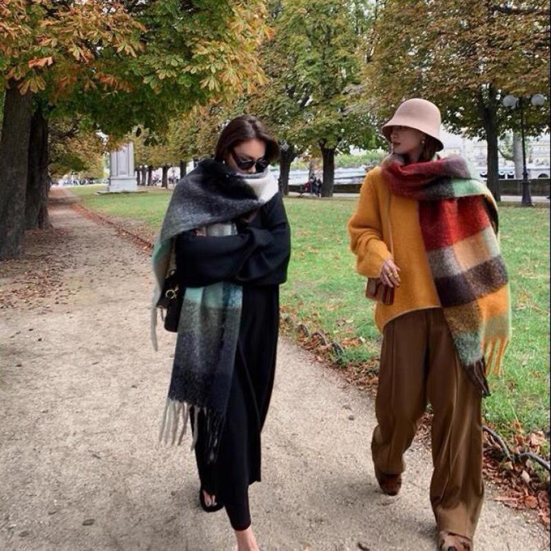 新作ラグジュアリーウィンタースカーフ、厚手で暖かい女性用カシ - Cashmere Pashmina Wrap のレビューと価格