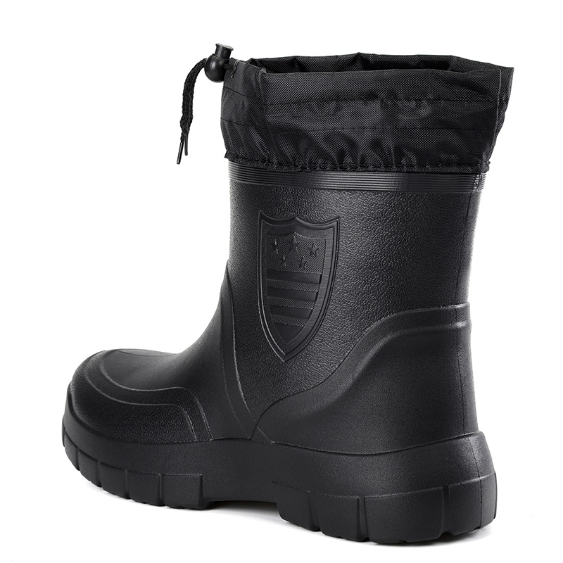 多用途メンズレインブーツ防水屋外軽量靴ベルベットファッション - Waterproof Winter Boot のレビューと価格