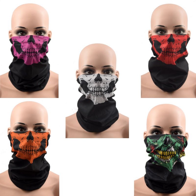 ハロウィン バラクラバ フェイスマスク スカルプリント 防風 - Balaclava Ski Mask のレビューと価格