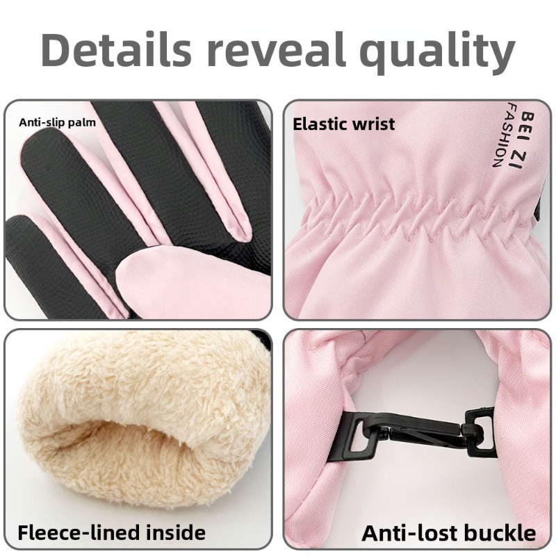 レディース冬用スキーグローブ タッチスクリーン対応 防水 防 - Snow Glove Insulated のレビューと価格
