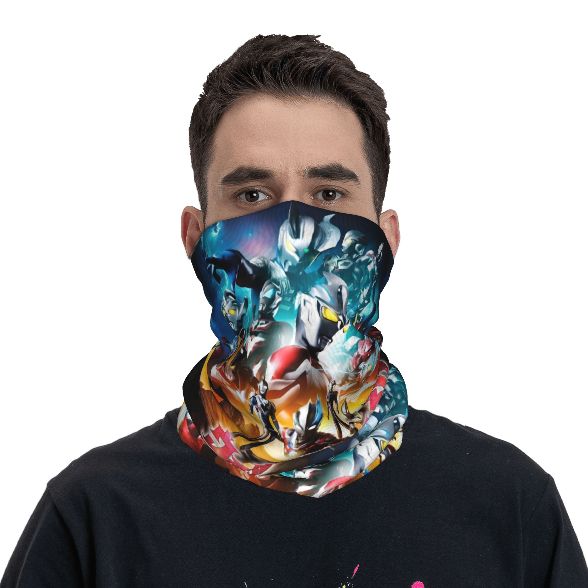 カスタムウルトラマン日本コミックバンダナ冬ネックウォーマー男 - Neck Gaiter Fleece のレビューと価格